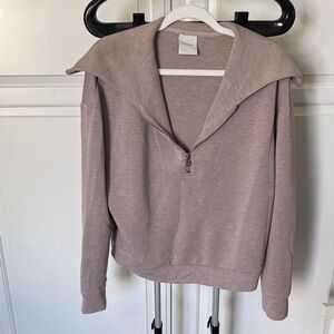 Varley Taupe Pullover Top